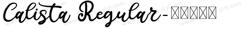 Calista Regular字体转换